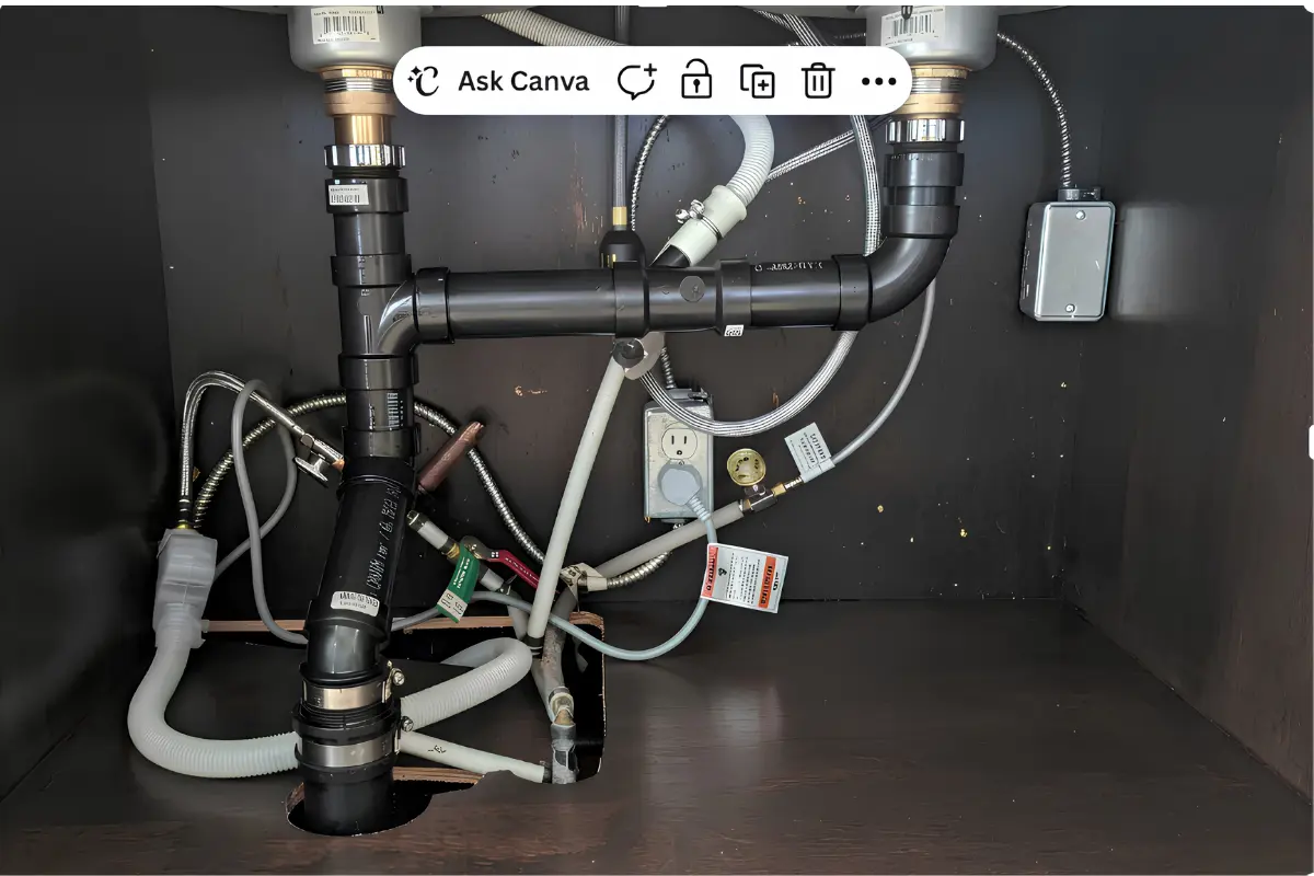 Under-Sink Repipe & Dishwasher Install in Burnaby by Mario Plumbing & Heating